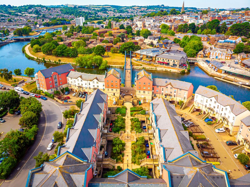 Aerial view of Exeter